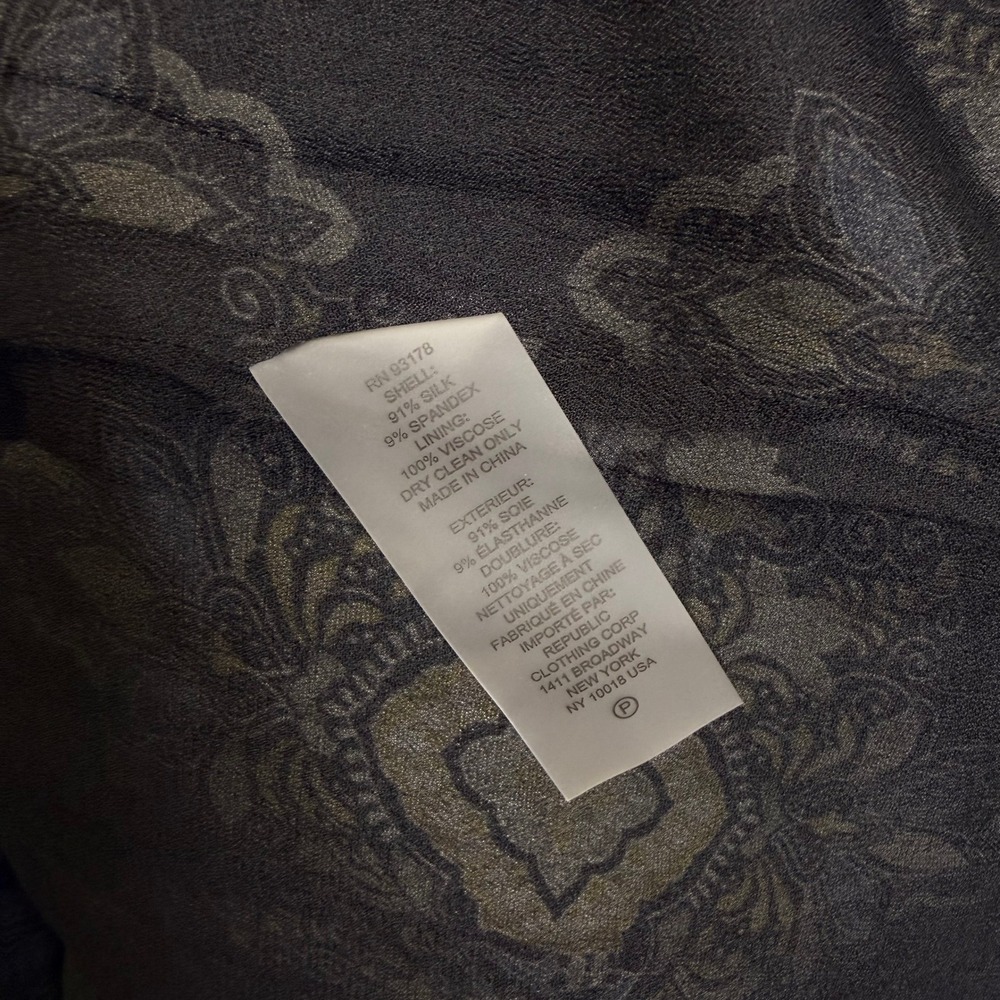 Elie Tahari Silk Blend The Mila Tie Dress Midi SzM Designer Quiet Luxury Boho - Picture 8 of 10